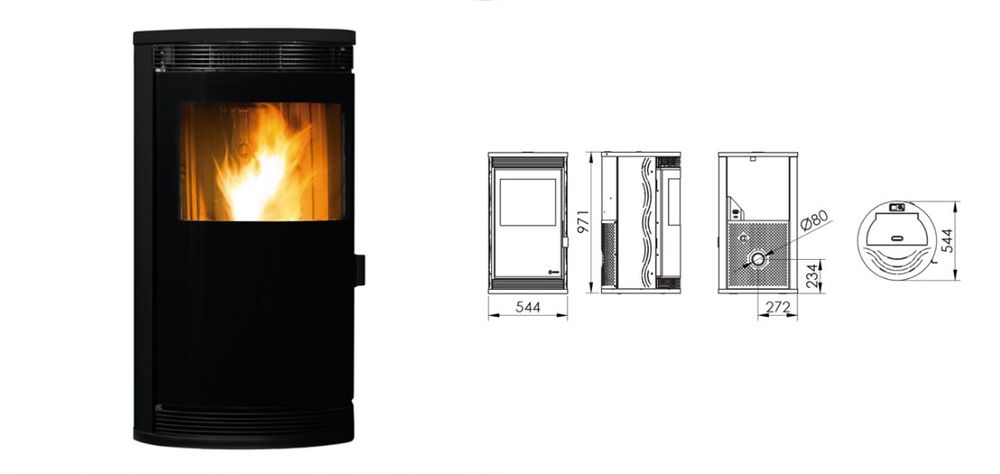 Salamandra Pelletes Ecoforest Paris Wi-fi