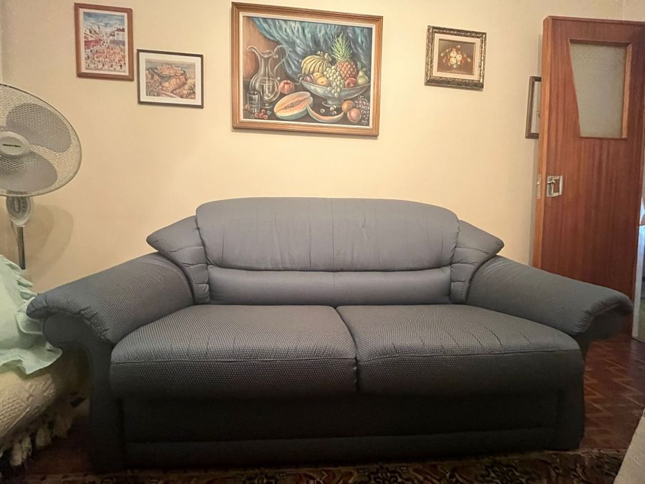 Sofá-cama azul escuro