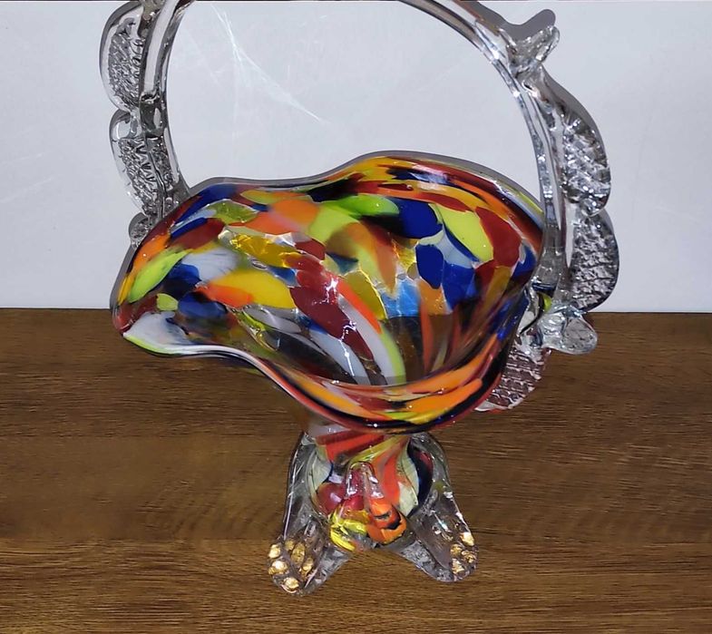 Ząbkowice Wazon / Patera / Koszyk Szklany Kolor