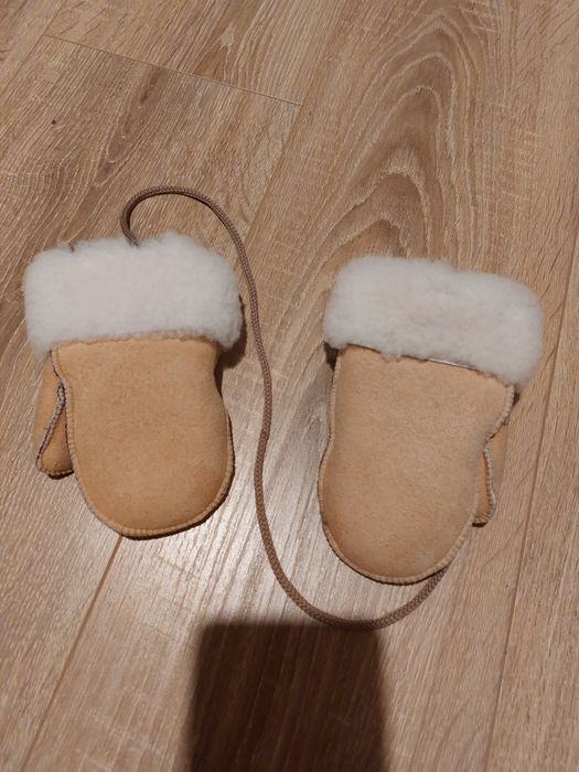 Góralskie dziecięce rękawiczki skórzane