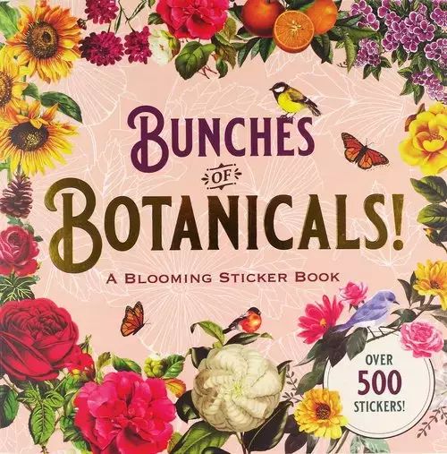 Książka z naklejkami 500 sztuk Botanical. Peter Pauper Press