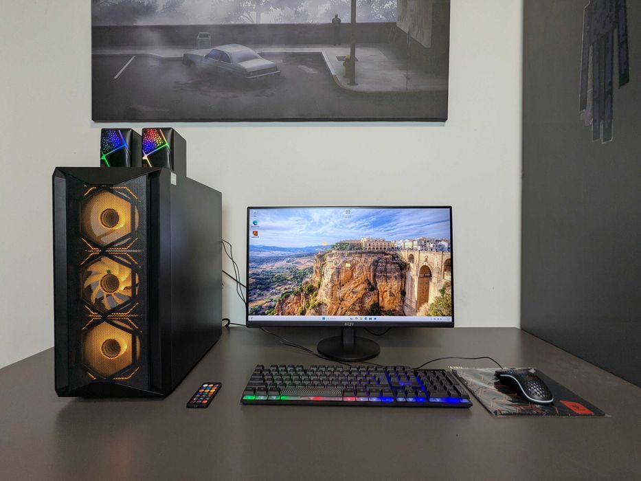 Komputer monitor gamingowy GTX 1660 Super SSD klawiatura LED GWARANCJA