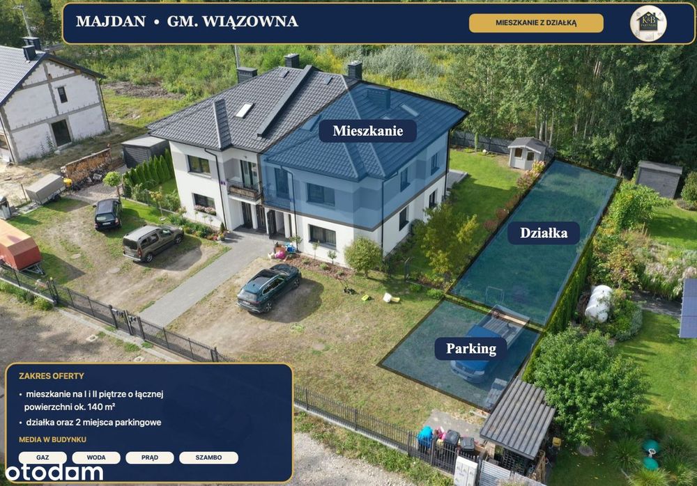 Dwupoziomowe Mieszkanie 140 m² I Ogród 300m2 I 2 Miejsca Postojowe