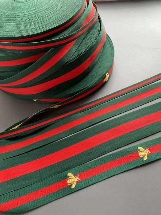 Стрічка Gucci, зелено-червона з бджілкою