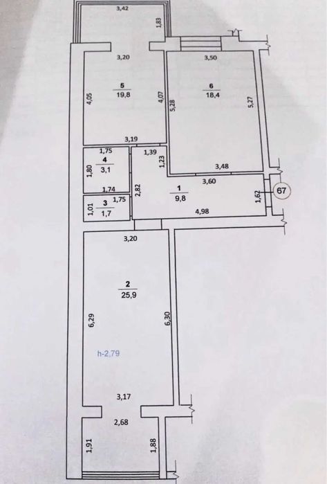Продам 2-х кімнатна квартира від власника без %