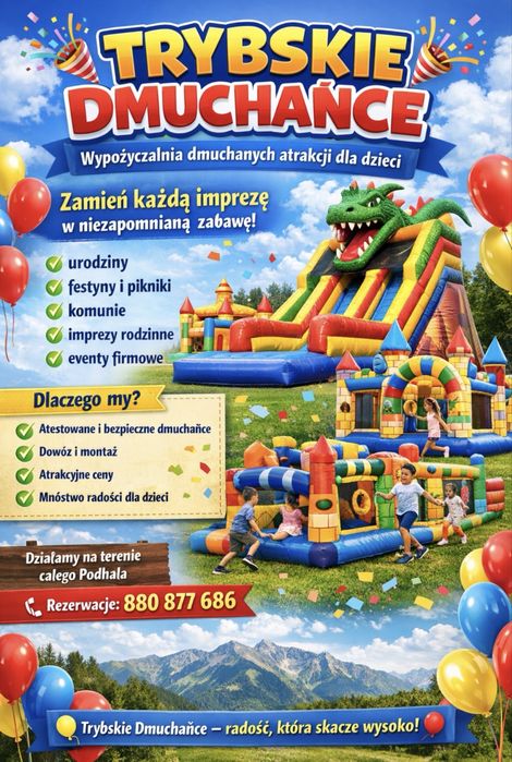 Dmuchana zjeżdżalnia dmuchaniec