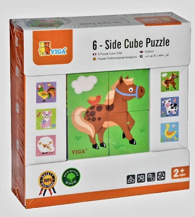 Пазл-кубики Viga Toys "Ферма"