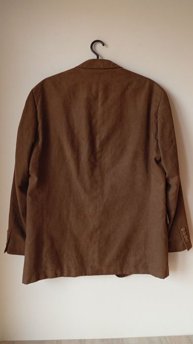 Brązowa  zamszowa marynarka oversize , rozmiar XL