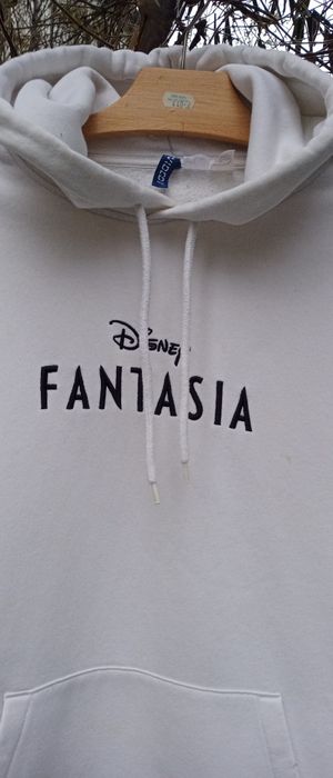 Bluza z kapturem Biała z logo Disney fantaSia  Nowa