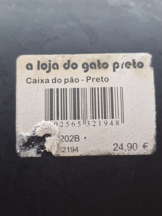 Caixa para pão Gato Preto