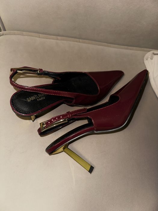 Saint laurent бордові каблуки