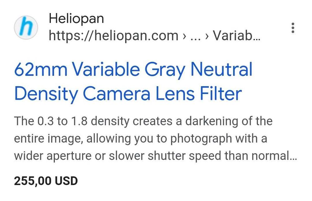 Heliopan Digital ES 62 Variable Variograu ND 0.3 - ND 1.8 Germany