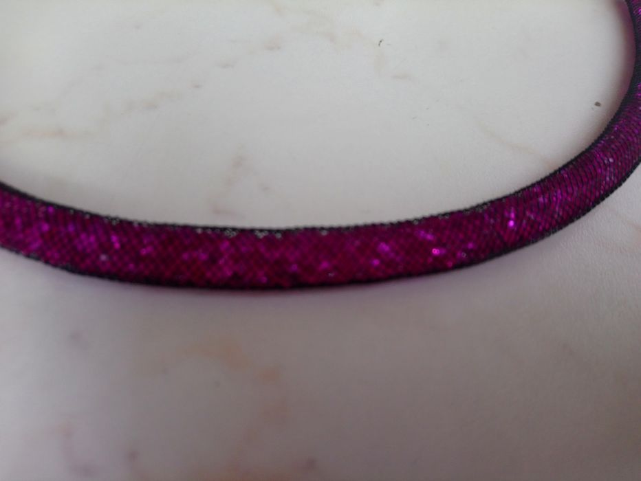 Zestaw komplet naszyjnik i bransoletka FUKSJA