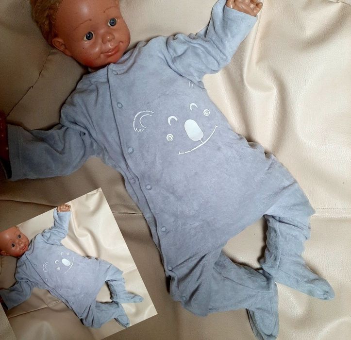 Zestaw roz 74/80 7 sztuk pajacyki mega paka komplet chłopca wyprawka