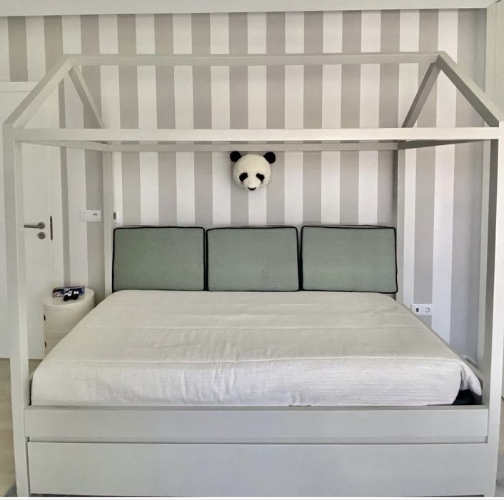 Cama crianca com cama dupla por baixo