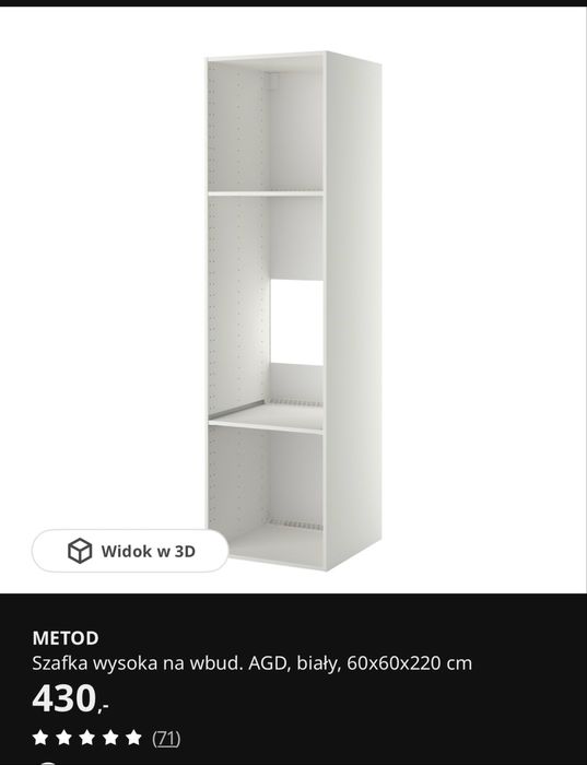 Oddam szafa  ikea kuchenna metod pod zabudowe agd