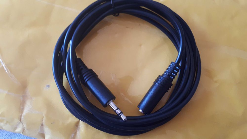 extensão áudio 2 metros jack macho femea