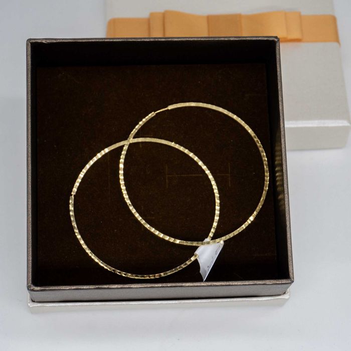 Złote kolczyki 585 KOŁA 2,13gram 5cm Okazja WYSYŁKA GRATIS