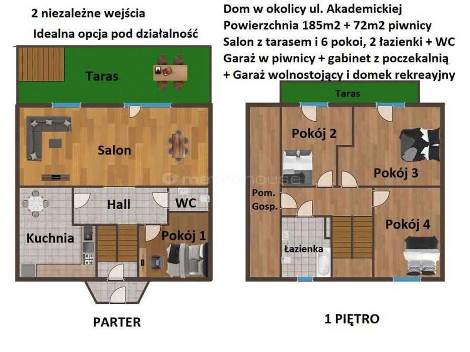 Ładny dom koło AWFu dla rodziny lub pod wynajem