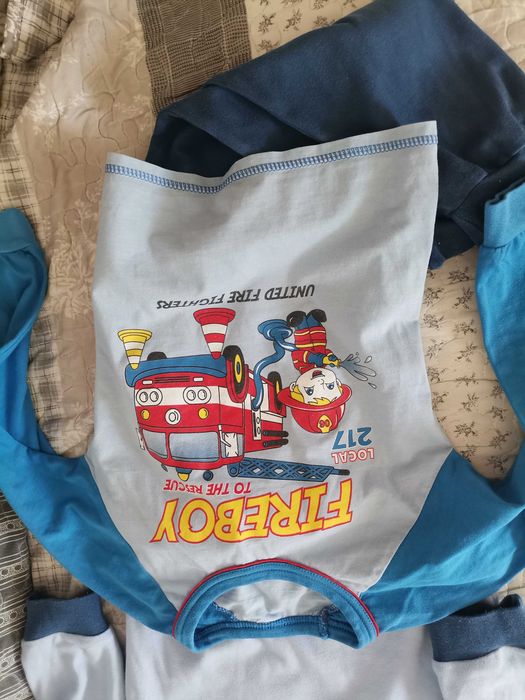 Piżama Tup tup rozmiar 110 chłopiec straż  bawełna buldozer