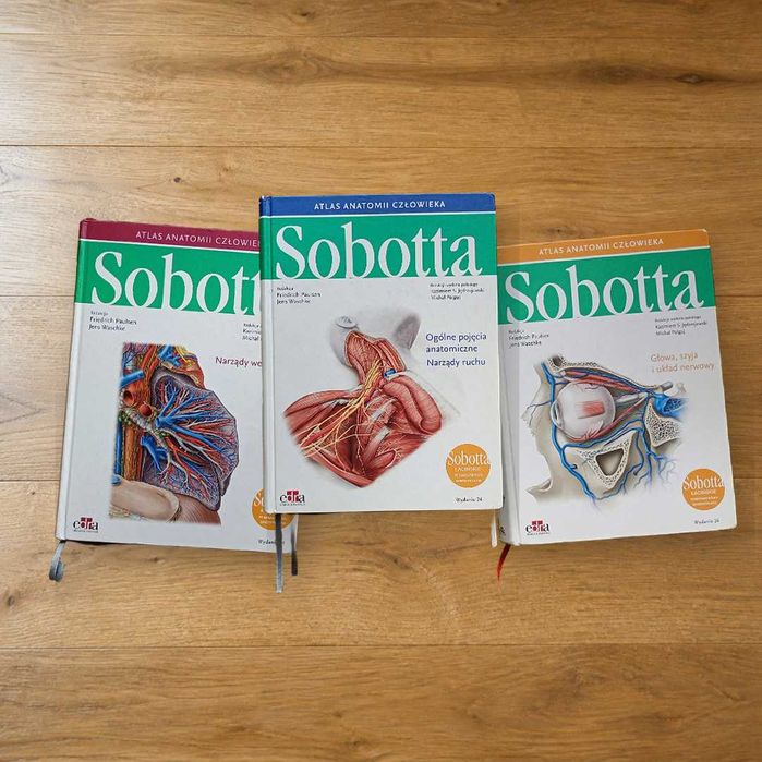 Sobotta Atlas Anatomii 1–3 wydanie 24 łacina
