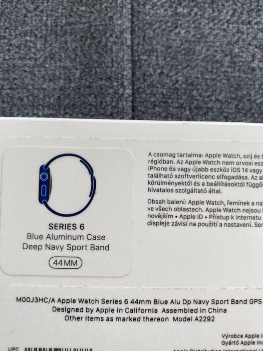 Apple Watch Series 6 Blue Aluminum Case Deep Navy Sport Band GPS 44mm