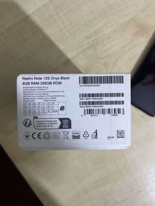 Xiaomi Redmi Note 12S   8GD RAM  256GB ROM