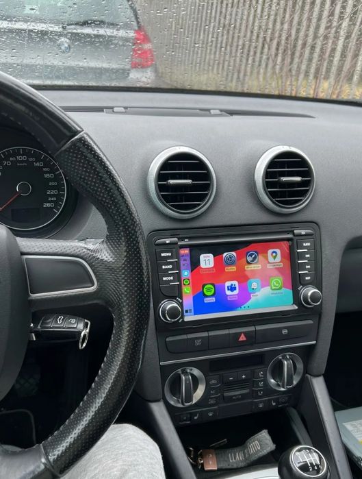 Radio 2 DIN Android AUDI A3 (8P) 2003 até 2012 + 4+32 GB  + Carplay +