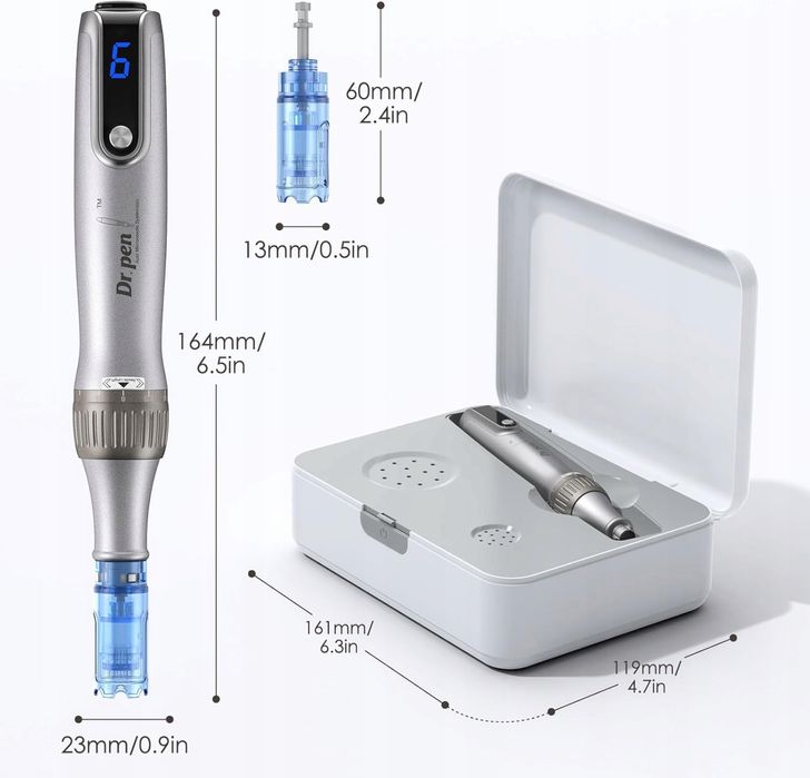 Dermapen Dr.Pen Ultima M8S bezprzewodowy 6 prędkości 0-2.5mm regulacja
