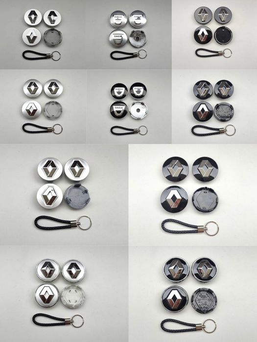 Centros de roda / Tapa Cubos / Calotas / Hub Caps Renault 54mm / 57mm / 60mm