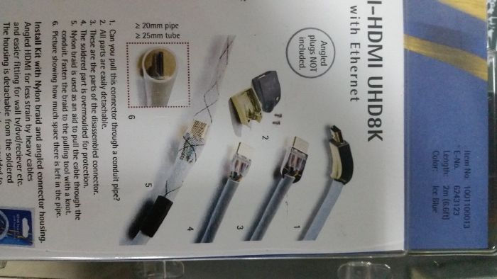 Кабель 4K/8K Supra HDMI-HDMI 2.1 UHD8K (1m)