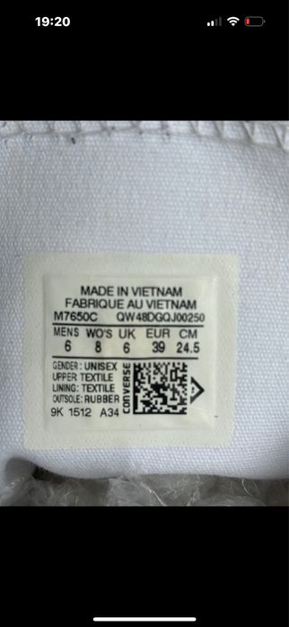 Trampki biale wysokie converse 39