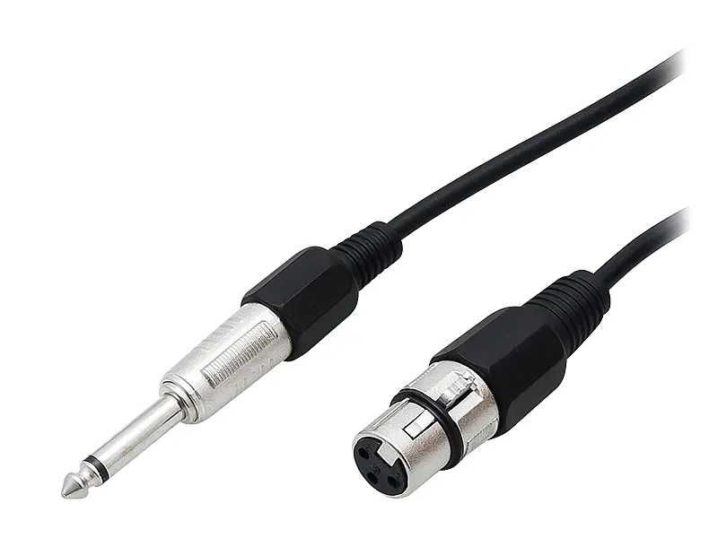 kabel mikrofonowy Jack 6,3mm - XLR (gniazdo)  3 metry