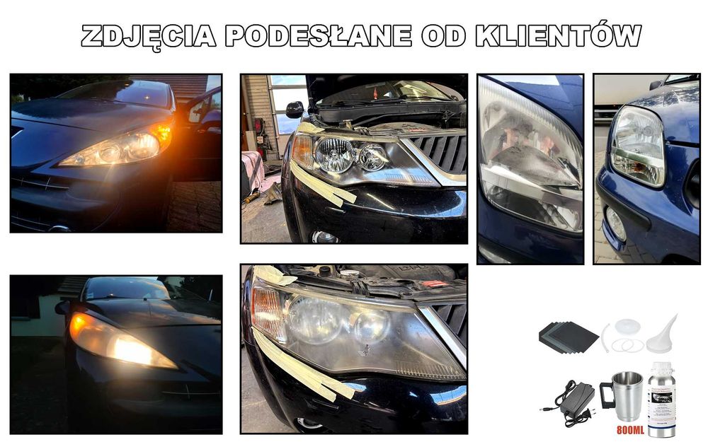 NOWY ! Zestaw do Renowacji Polerowania Reflektorów SZYBKO I SPRAWNIE