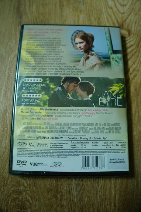 Film DVD Jane Eyre Wasikowska Fassbender Bell Dench NOWY