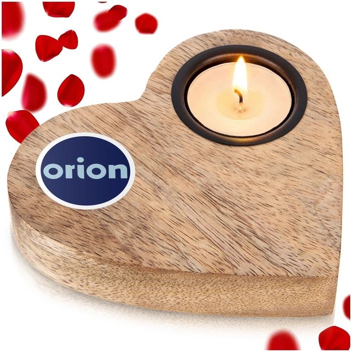 Świecznik Drewniany Serce Mango Tealight Loft Dekoracja Naturalna Do Salonu Przedpokoju Mebliva