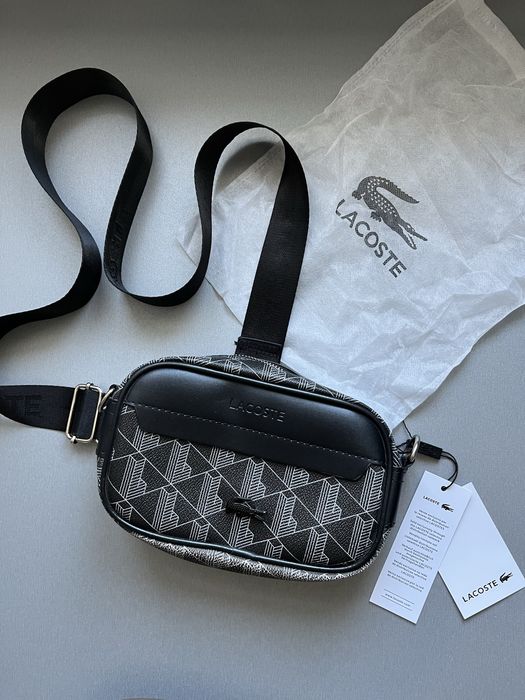 Чоловіча Сумка месенджер через плече Lacoste monogram