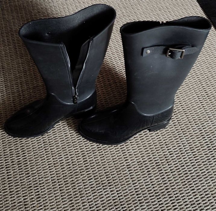 Kalosze czarne gumowce rozmiar 36 na zamki jak nowe