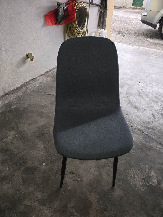 Cadeiras tecido tom azul