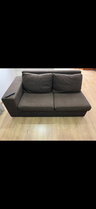 Conjunto sofas castanho
