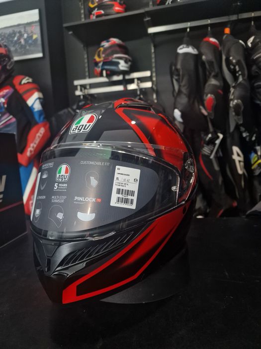 Kask AGV K3 COMPOUND Black/Red 'XL !Sklep! !Promocja!