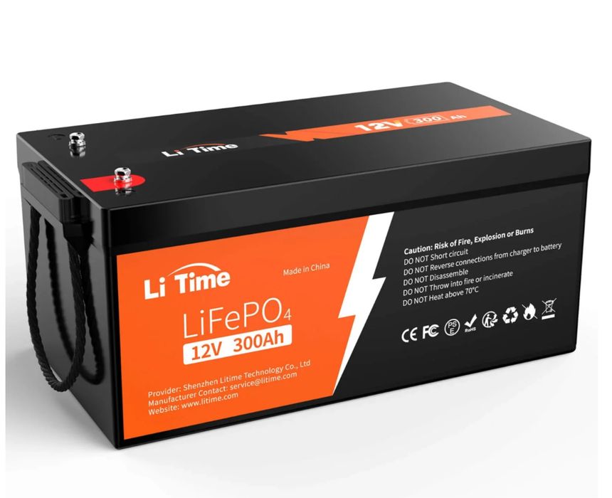 Li Time 12V 300Ah акумулятори та інші LiFePO4