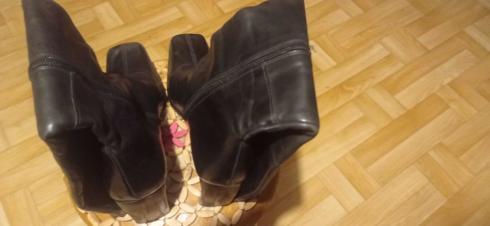 kozaki czarne  lux skóra!