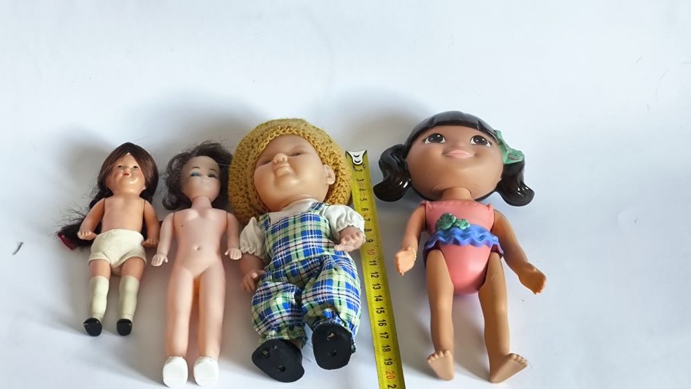 Zestaw zabawek laleczki vintage plastik i celuloid.