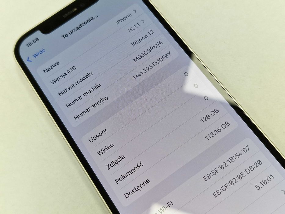 Iphone 12 128GB/ White/ Bat 80%/ Grade A- / Gwarancja + ładowarka