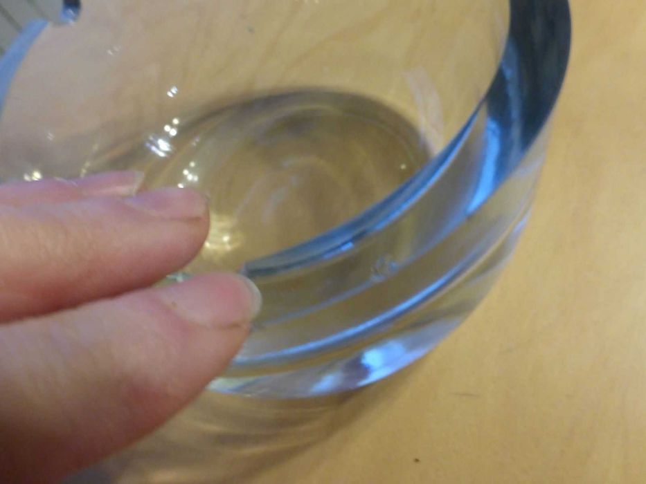 Popielniczka szklana duża ciążka PRL vintage retro