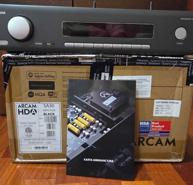 Amplituner Stereo Arcam SA30 z Dirac, MQA, HDMI polska dystryb. ideał.