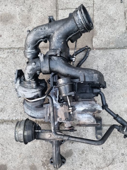 BMW e60 e61 turbiny turbina kolektor wydechowy komplet 535d 272KM