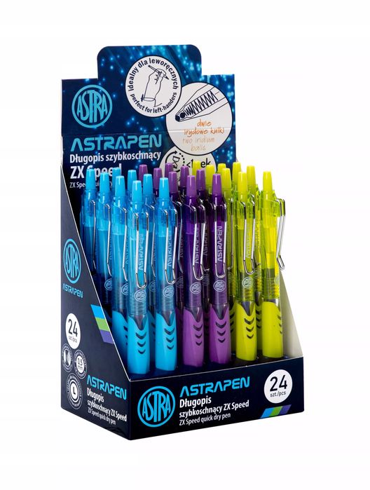 Długopis Automatyczny Zx Speed Astra Pudełko A 24. Nowy Produkt