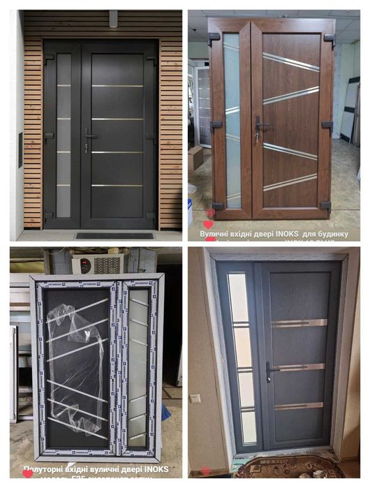 Двері металопластикові вуличні та міжкімнатні M7INOX mirro